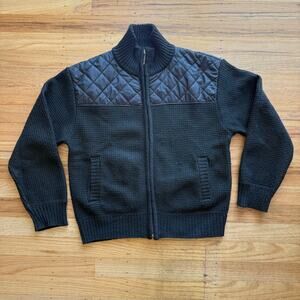 Gioberti Boys Full Zip Mockneck Fleece Lined Sweater Jacket Black Size 12 School